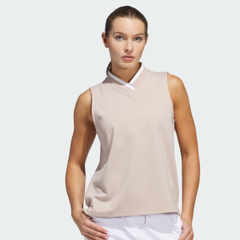 Adidas Go-To Sleeveless Polo Shirt - Tan